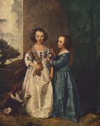 DYCK, Sir Anthony Van Portrait of Philadelphia and Elisabeth Cary fg painting